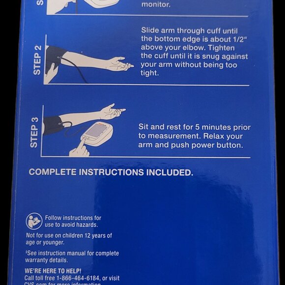 CVS Health Series 100 Blood Pressure Monitor | New Sealed | Arm Cuff - Picture 4 of 6